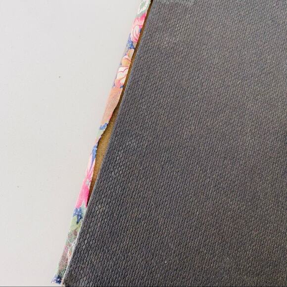 VINTAGE Blue Pink White Floral Print Fabric Handmade Photo Picture Frame Y2K 90s - Picture 2 of 6